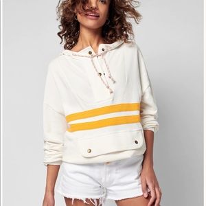 NWT Faherty Brand Daybreak French Terry Hoodie with Sunshine Detail